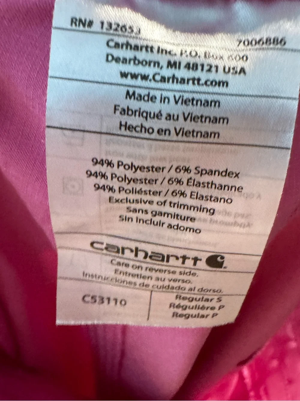 Carhartt Women's Force Cross-Flex Cargo Jogger Scrub Pants pink S